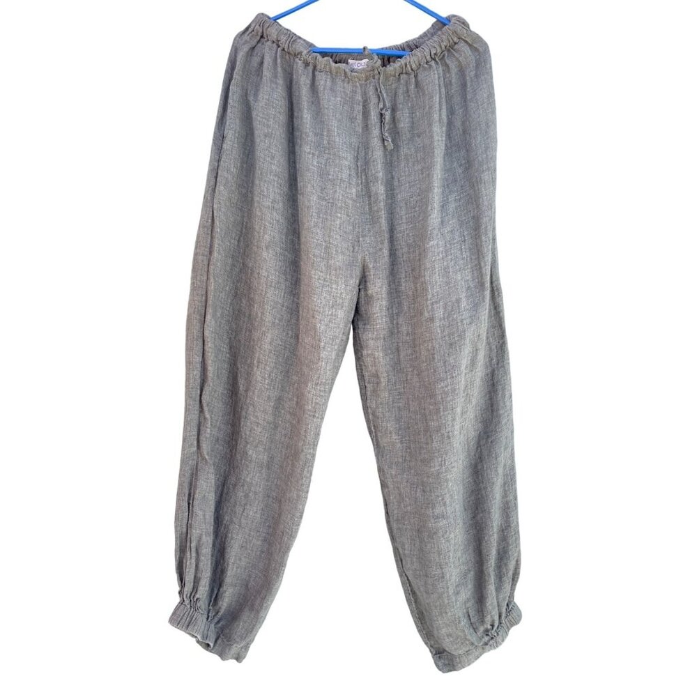 Ivan Grundahl Copenhagen Womens Waist 30 in Gray Linen Trouser Pants Size 42